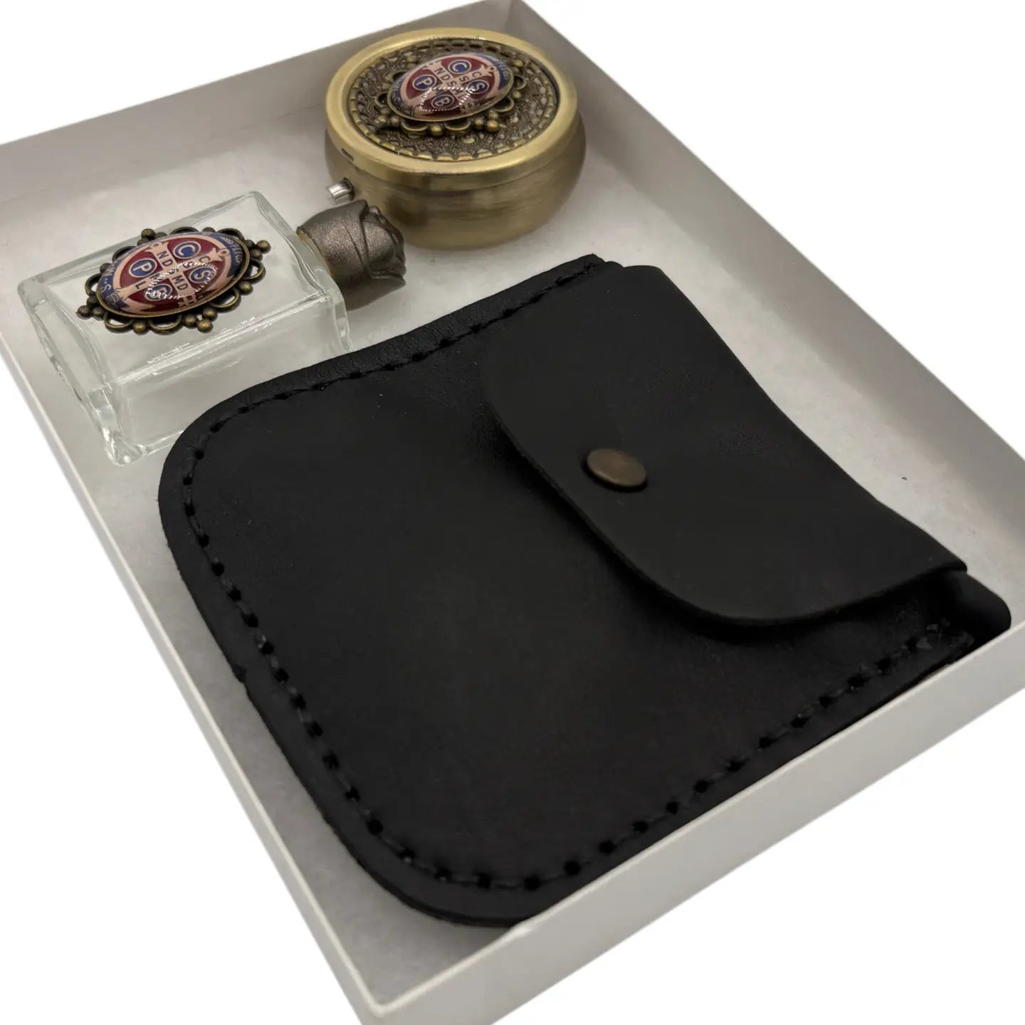 Gift Set - Burse, Pyx & Holy Water Bottle Bundle 