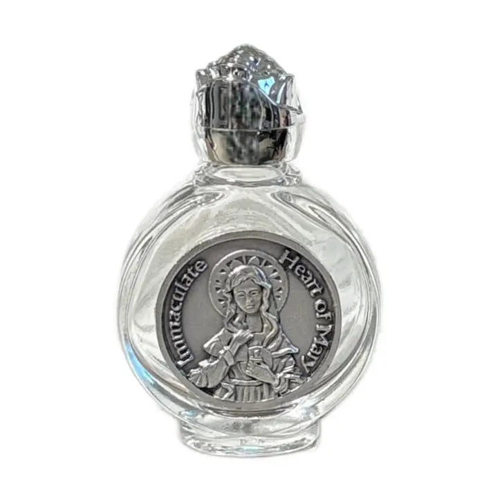Holy Water Bottle - Immaculate Heart of Mary Rose Top  2.5"