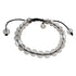Gemstone - Genuine CLEAR QUARTZ Bracelet w/ Cross Charm   7"