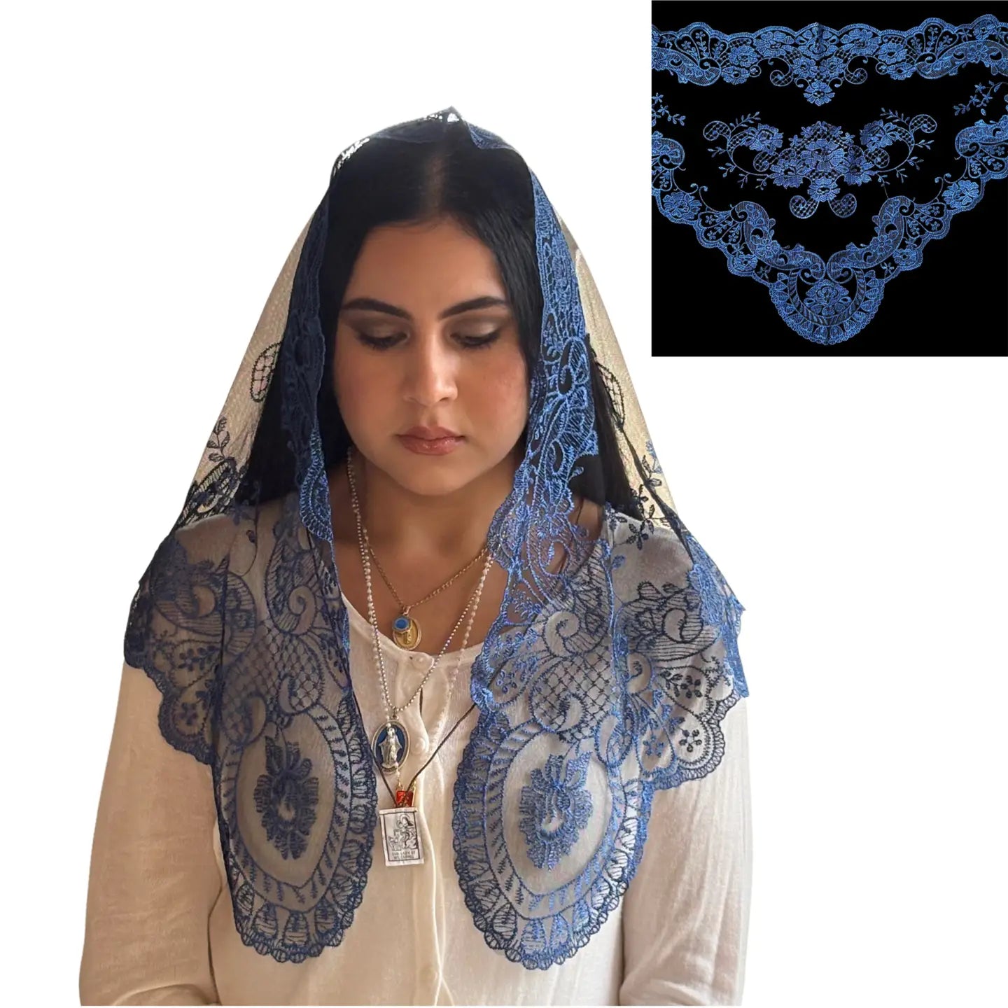 Veil ~ St. Catalina Thomas - BLUE
