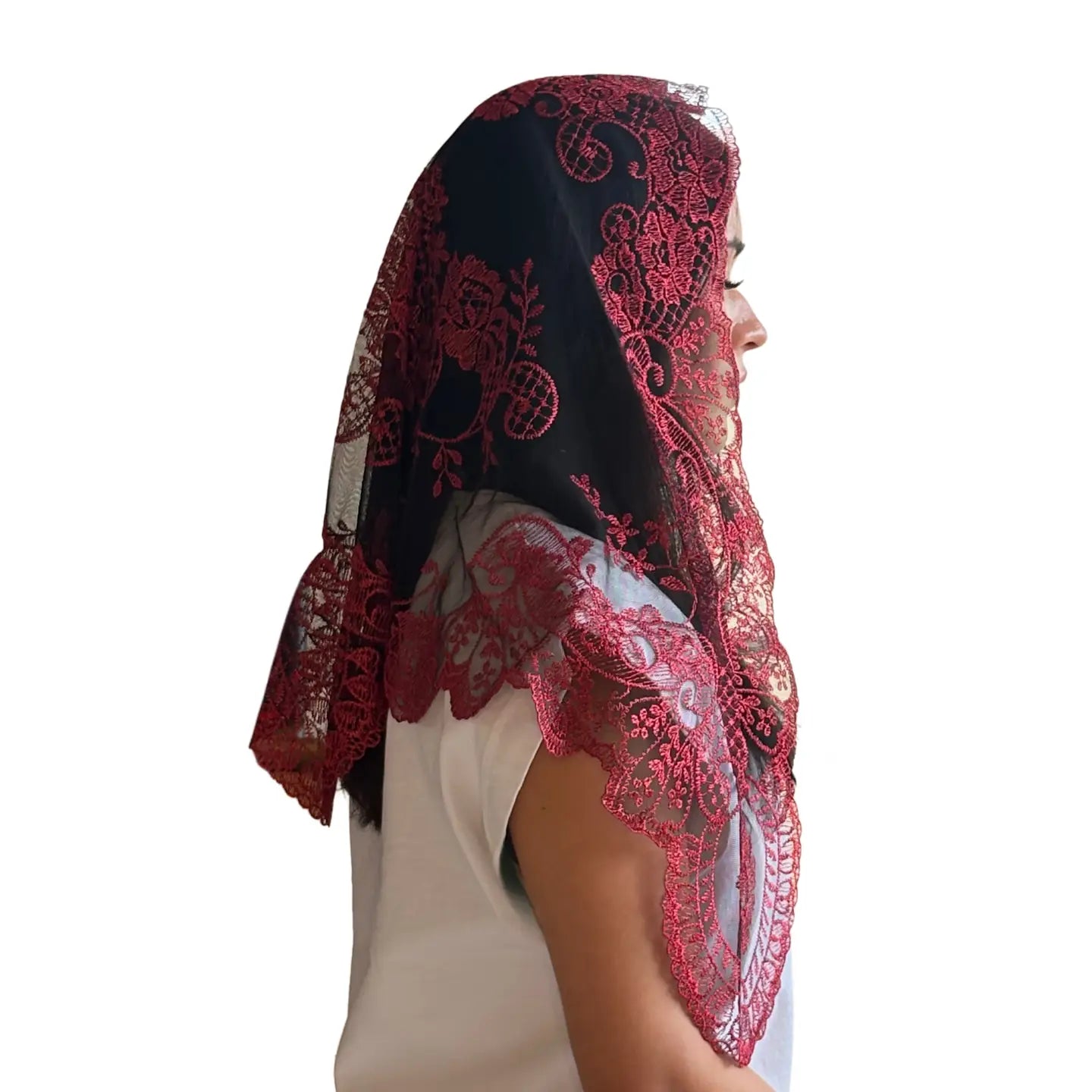 Veil ~ St. Catalina Thomas - RED
