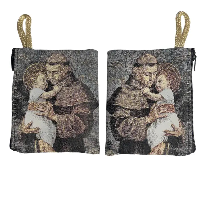 St. Anthony SM Rosary Pouch    3″ x 4″