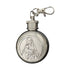 The Good Shepard Holy Water Flask SS Round w/ Keychain   1 oz 