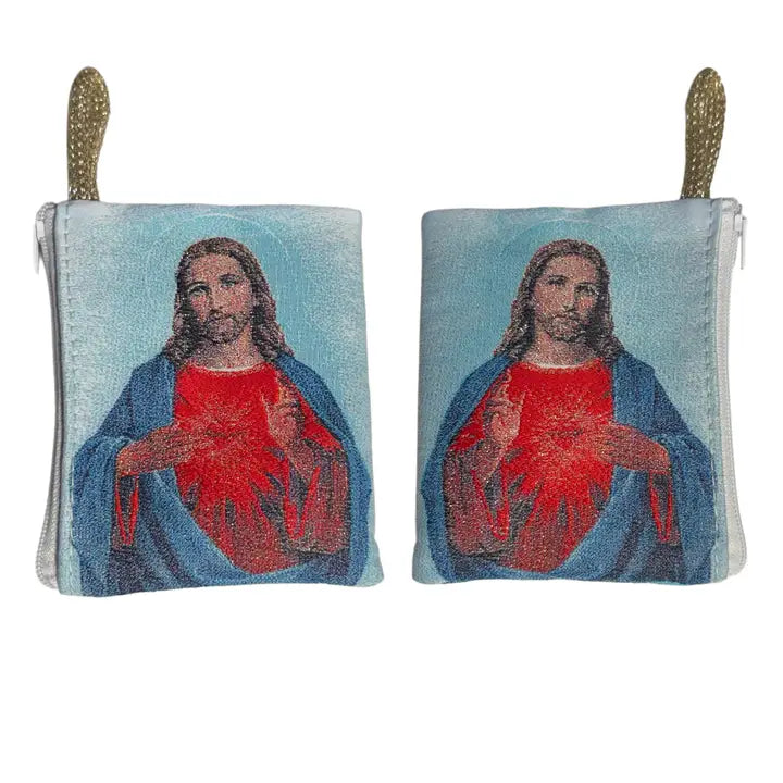 Sacred Heart of Jesus SM Rosary Pouch    3″ x 4″