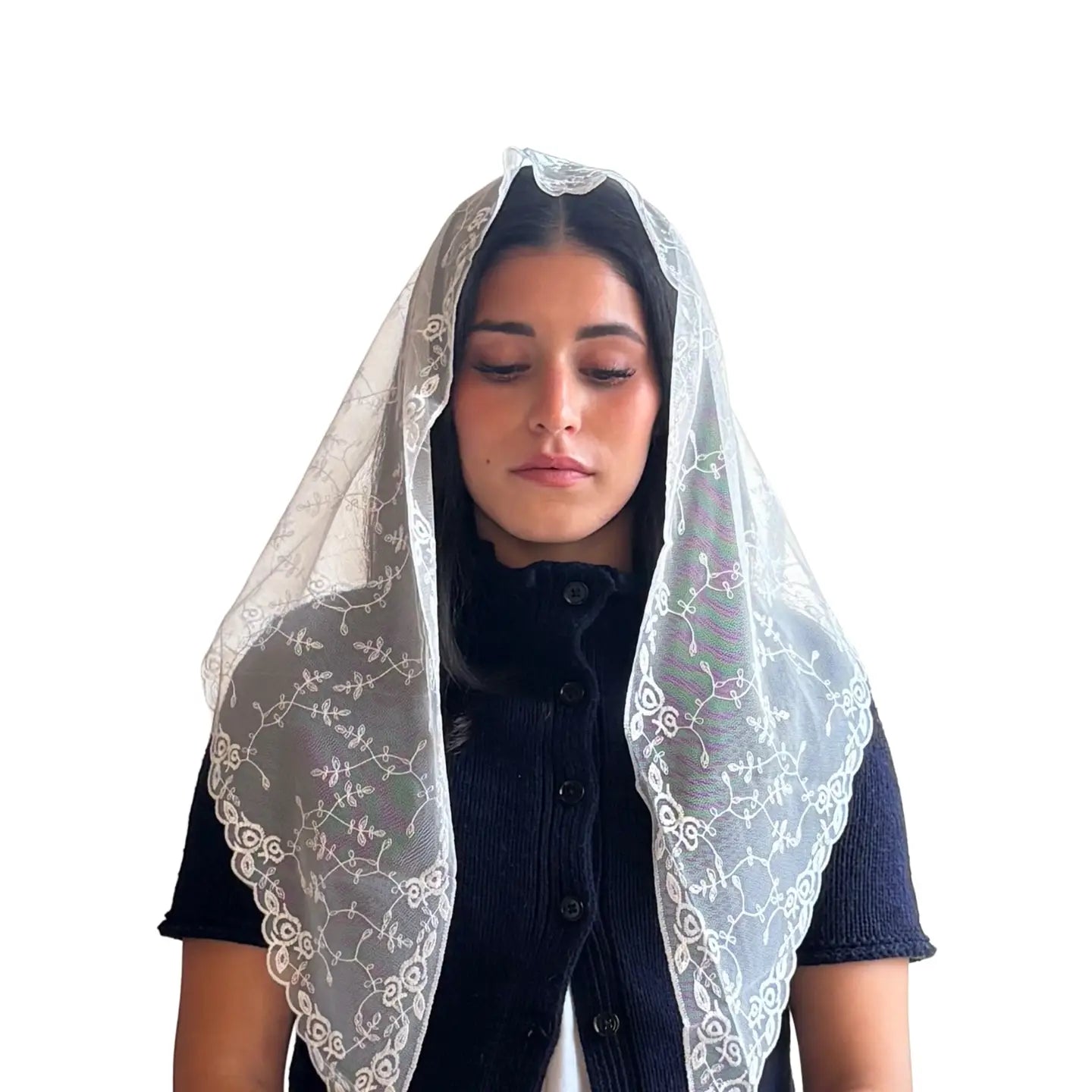 Veil ~ St. Teresa of Avila - WHITE