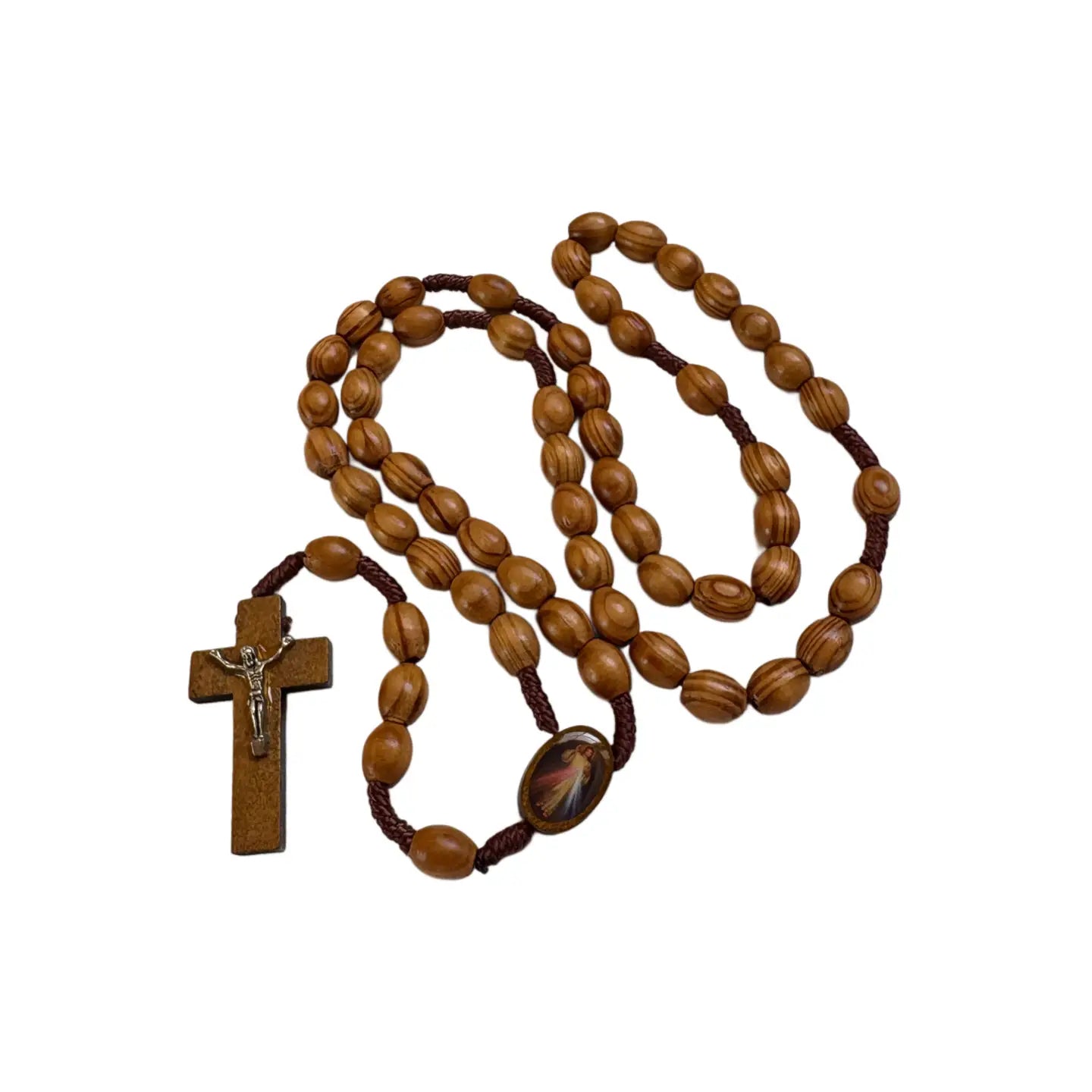 Divine Mercy LRG Wooden Rosary   20"   