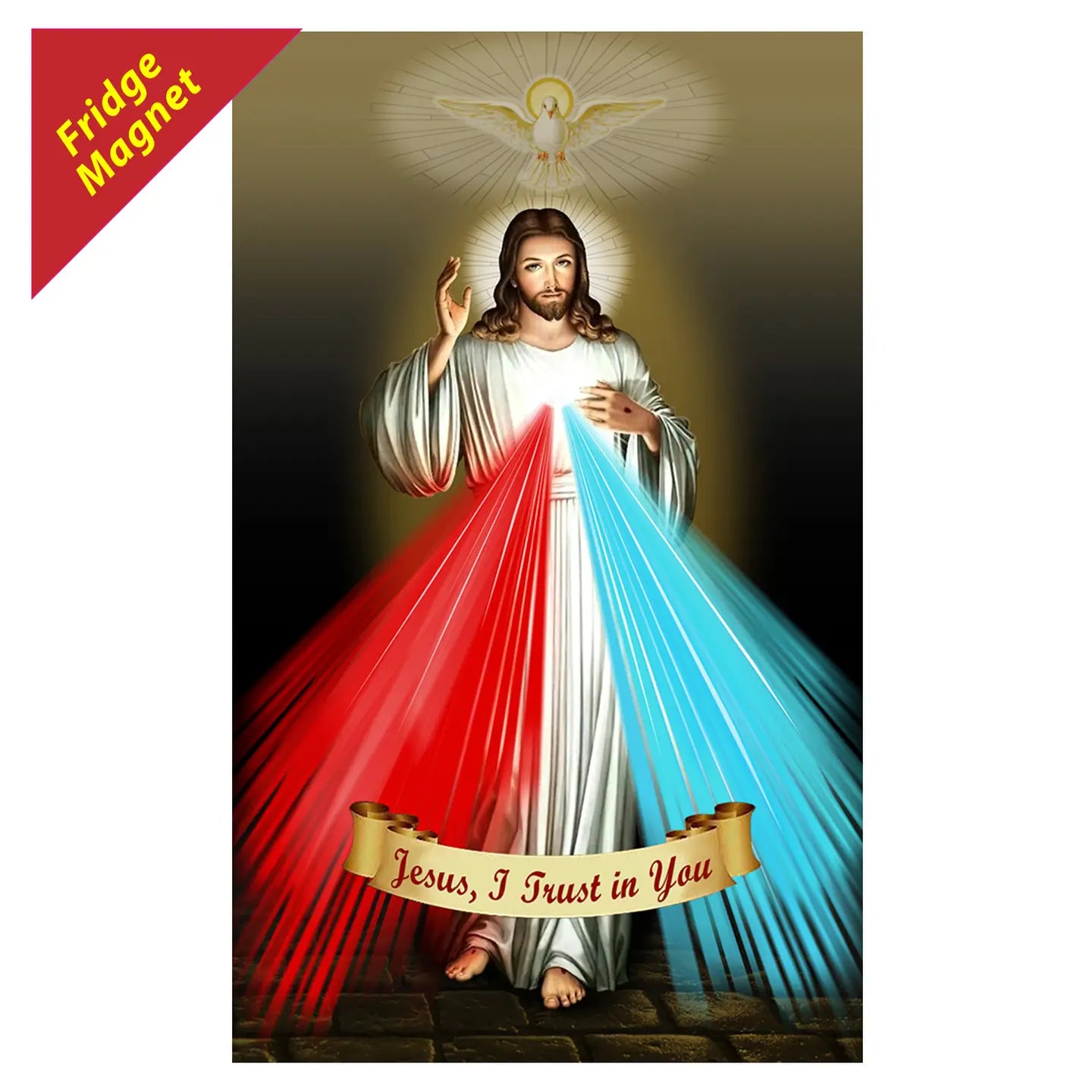Divine Mercy Fridge Magnet    4"