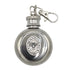 Holy Spirit Holy Water Flask Round SS w/ Keychain   1 oz