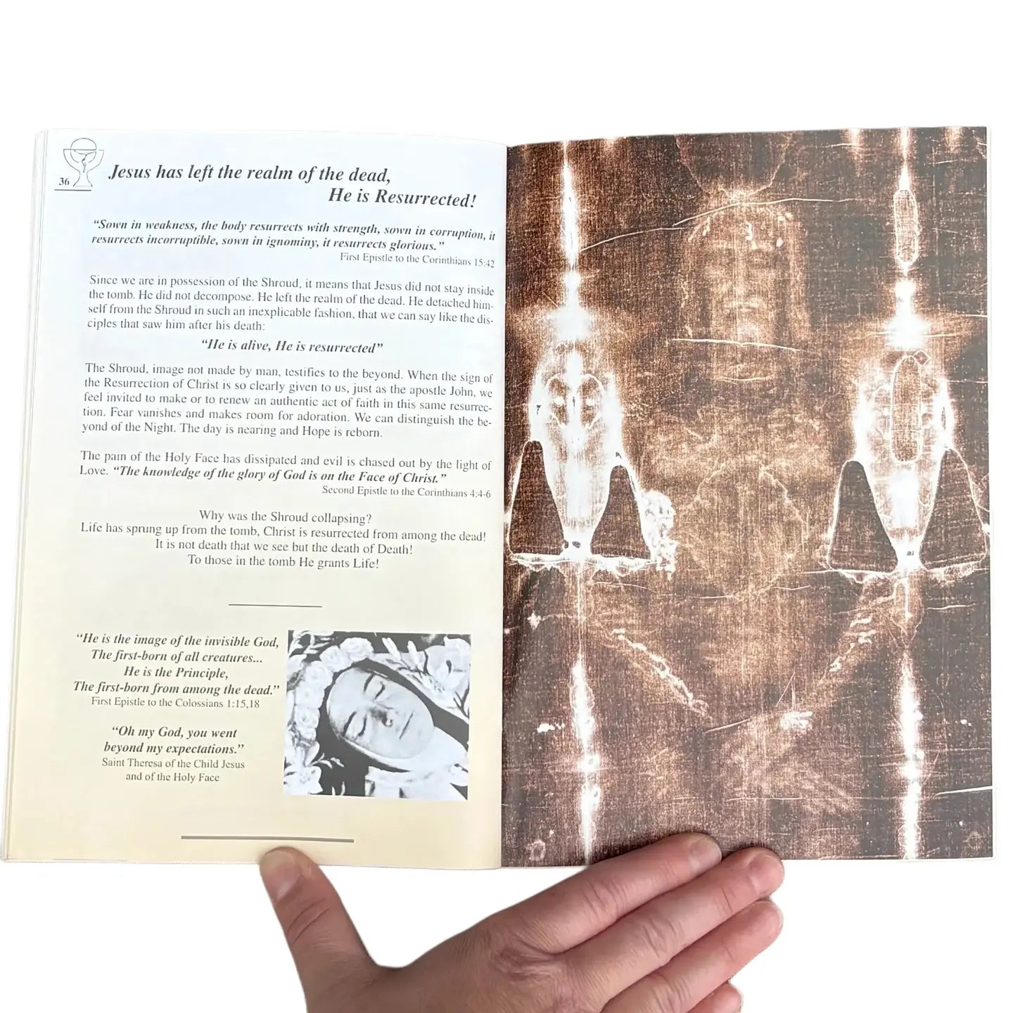 The Passion of Jesus The Shroud of Turin Softcover Book