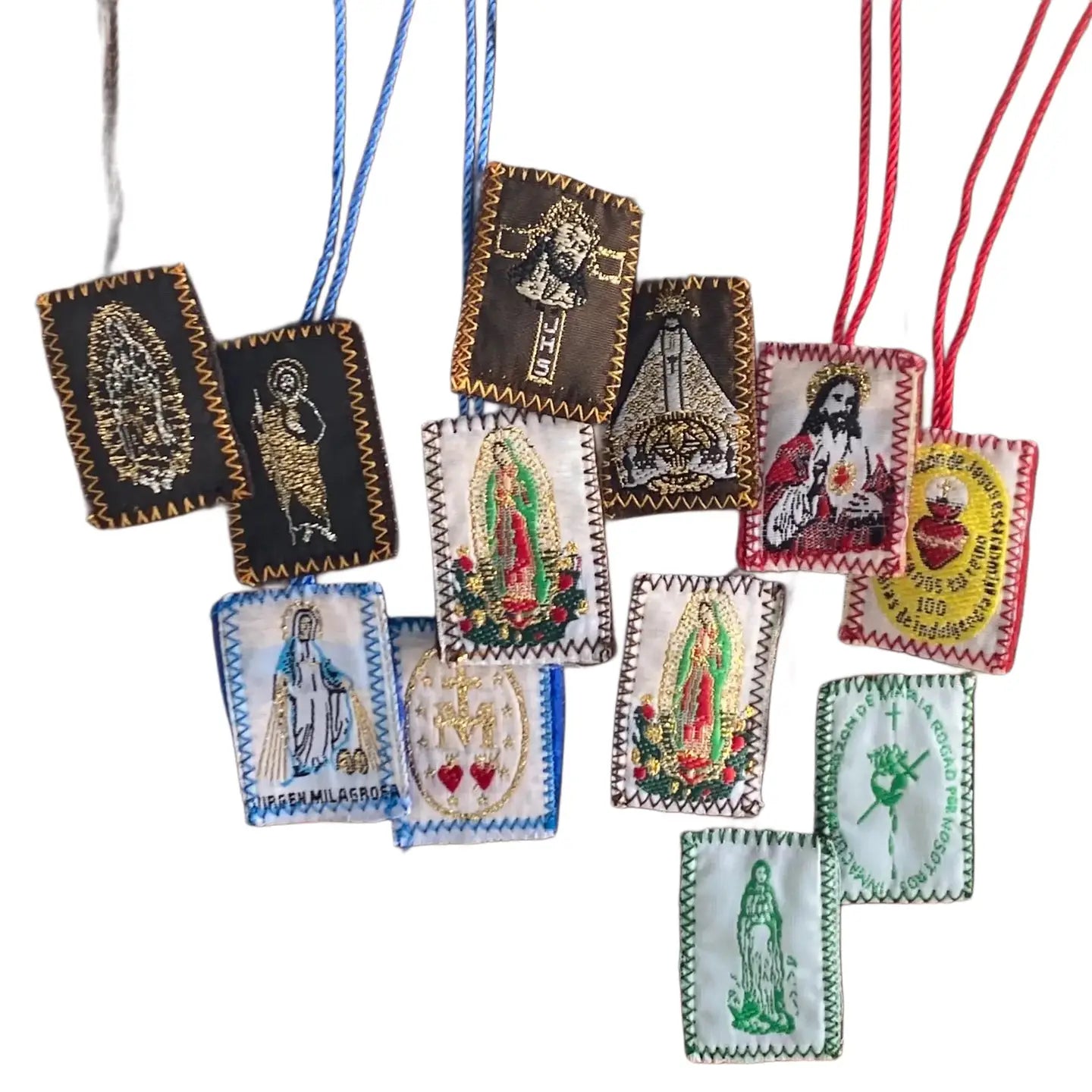 Scapular - Our Lady of Guadalupe + St. Michael RED 1.5"