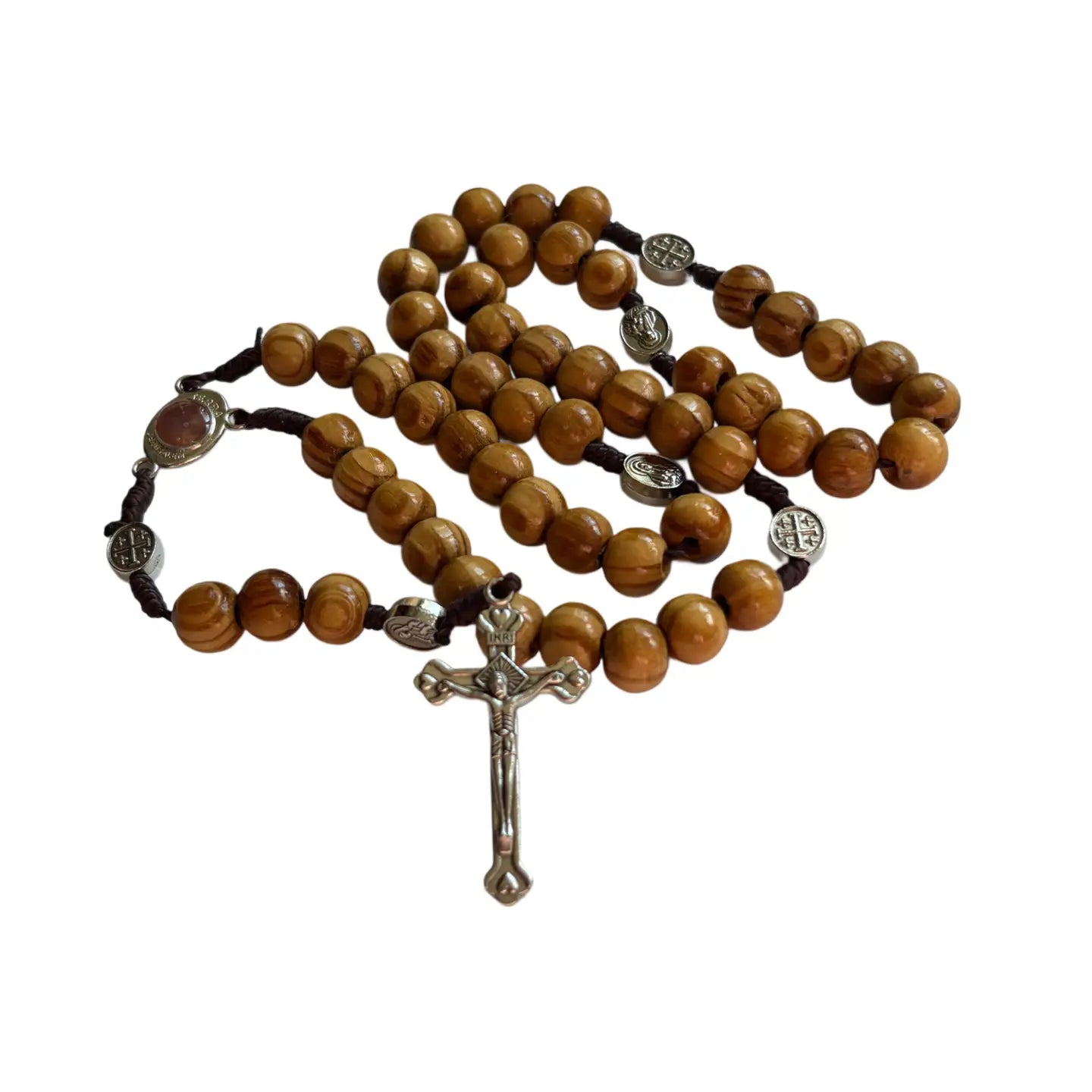 Mary Wooden Rosary in Tin *NEW LOOK*