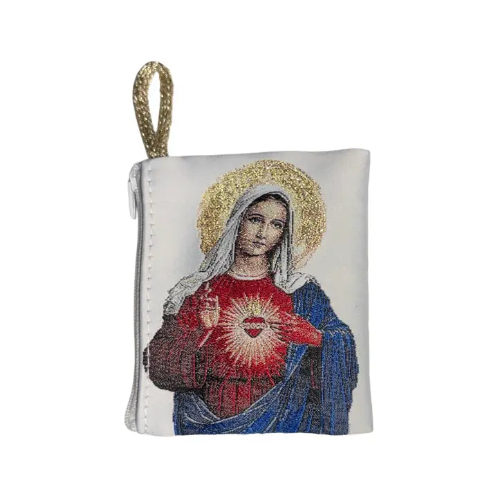 Immaculate Heart of Mary SM Rosary Pouch    3″ x 4″