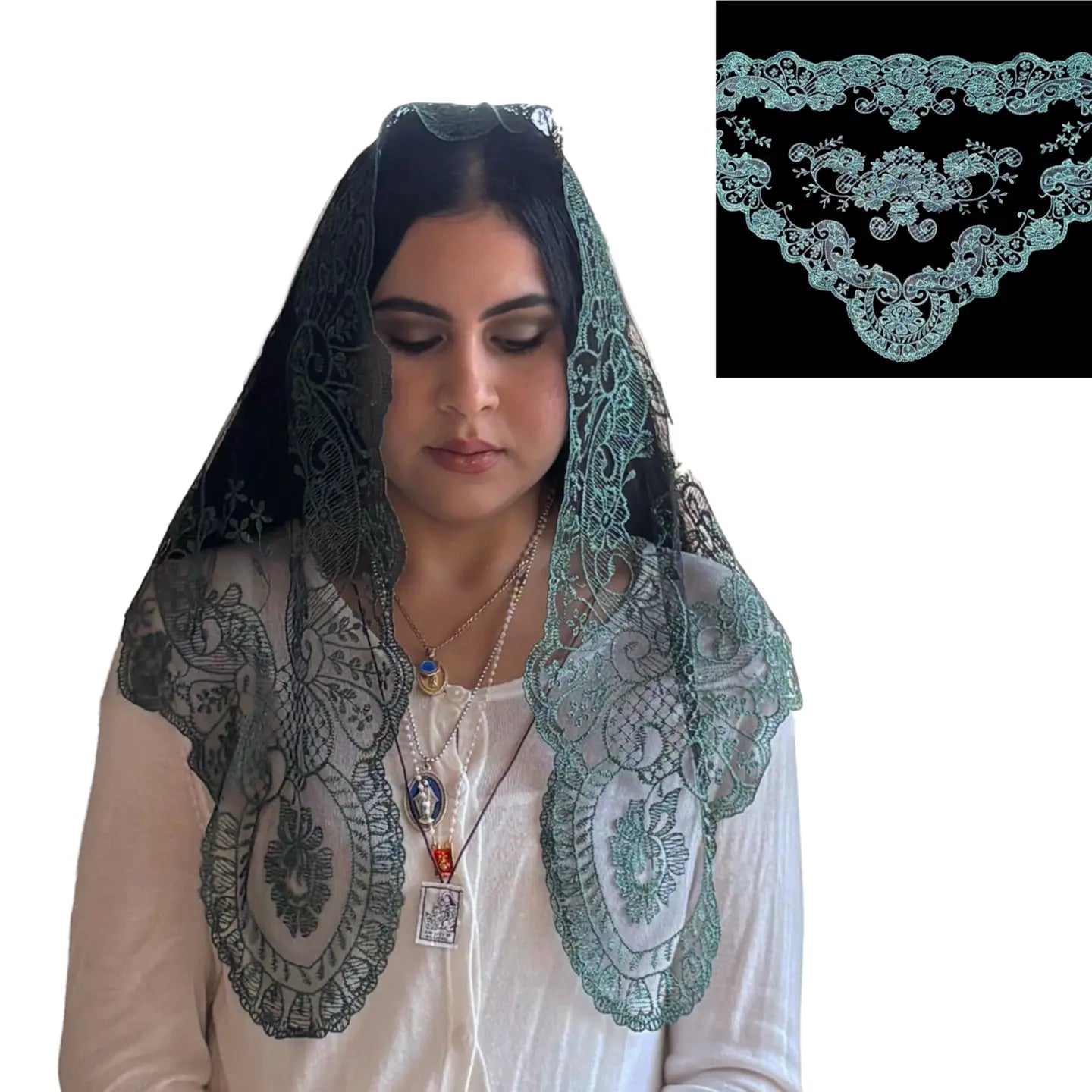 Veil ~ St. Catalina Thomas - GREEN