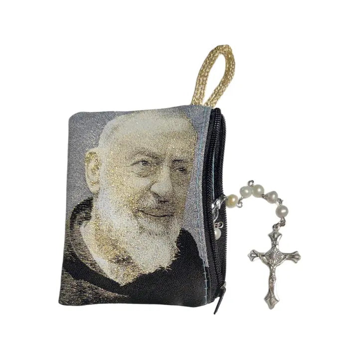 Padre Pio SM Rosary Pouch    3" x 4" 