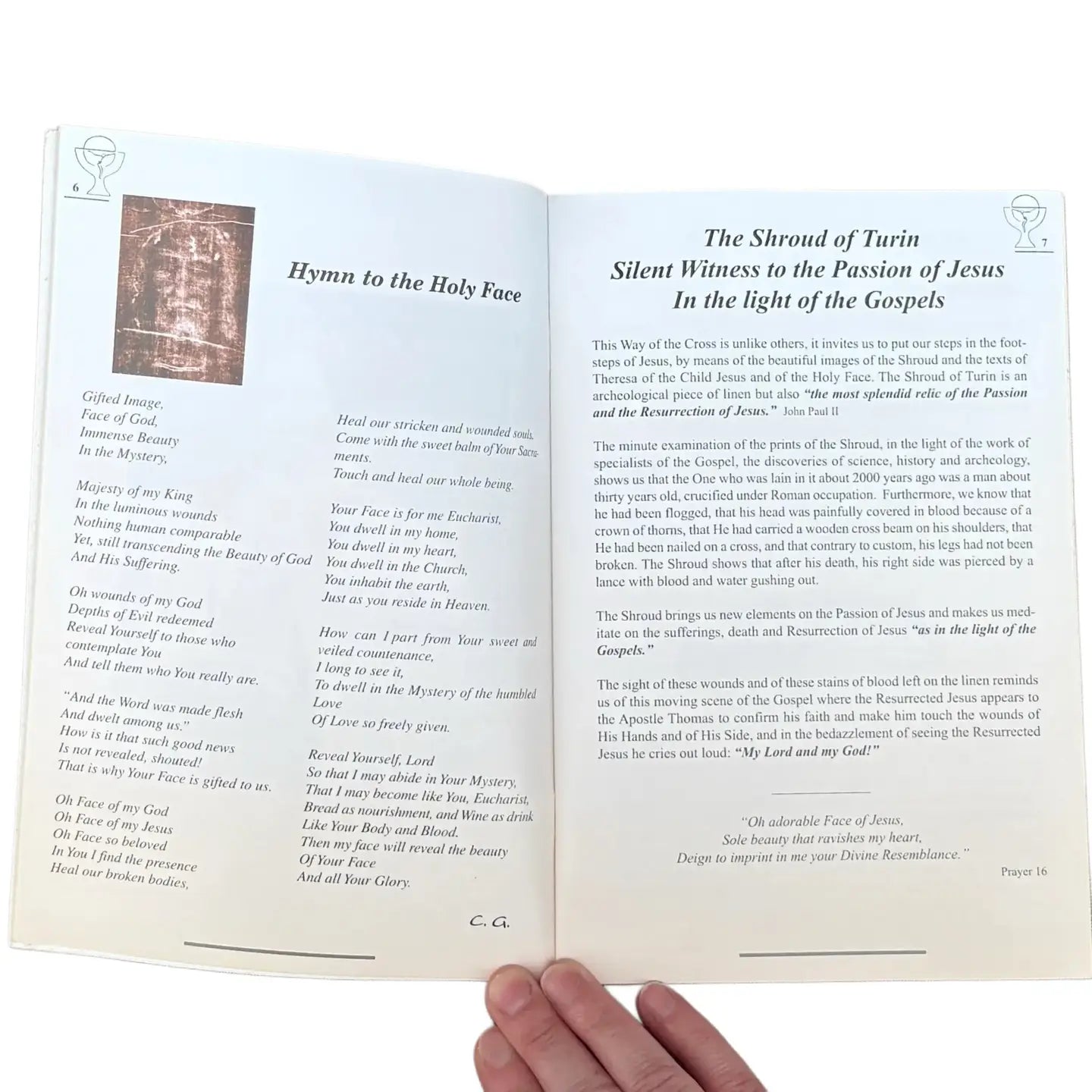 The Passion of Jesus The Shroud of Turin Softcover Book