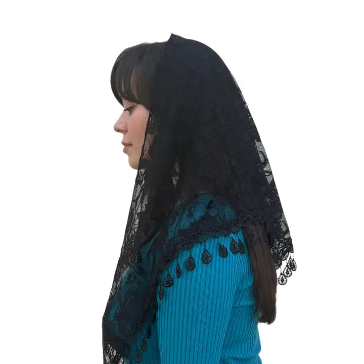 Veil ~ St. Claire of Assisi - BLACK