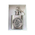 Saint Michael Token Holy Water Flask SS w/ Keychain   1 oz