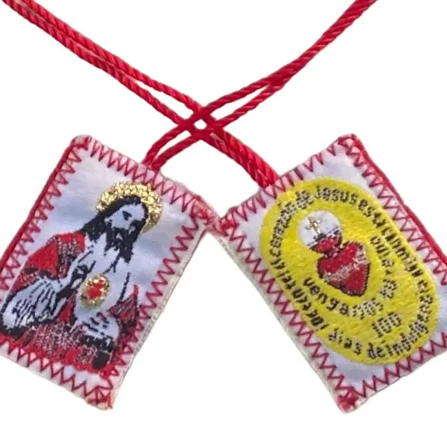 Scapular - Sacred Heart of Jesus RED 1.5"