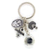 I LOVE Basketball Keychain w/ St. Sebastian Medal Charm   3"