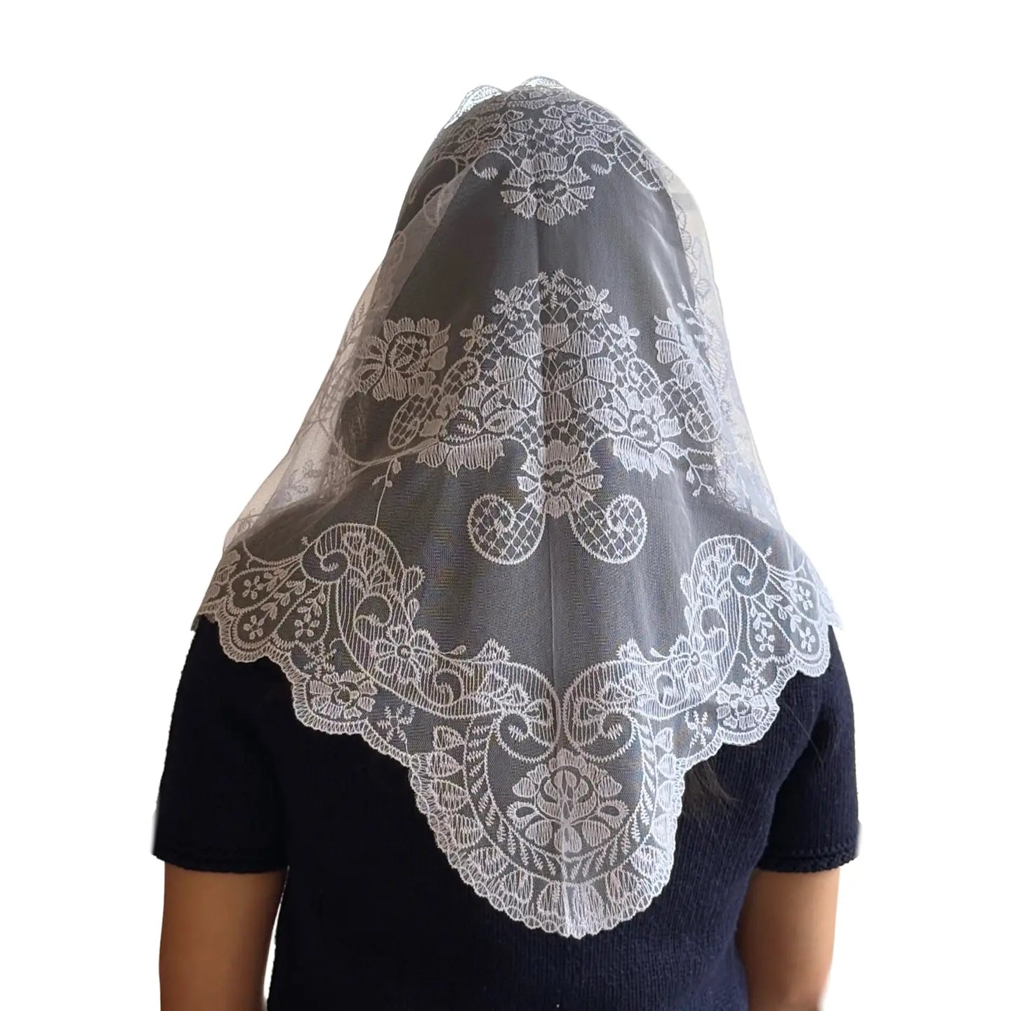 Veil ~ St. Catalina Thomas - WHITE