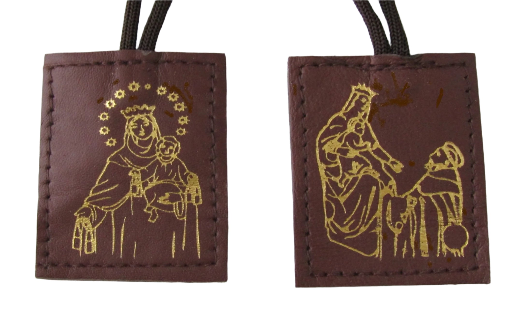 Scapular - Our Lady of Mt. Carmel Leather