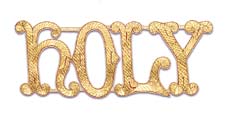 "Holy" Applique - Hand Embroidered (M131)