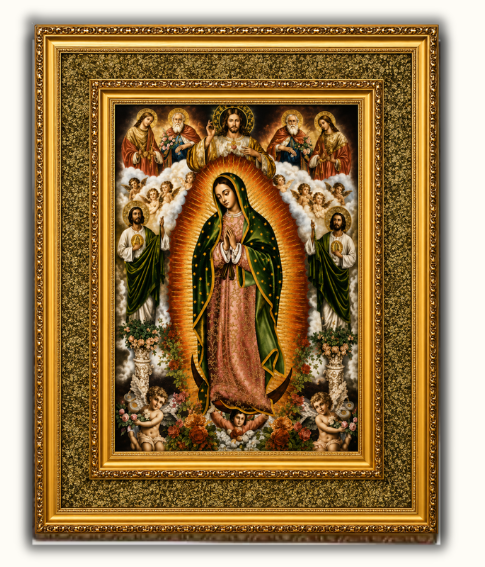 OLOG with Saints Double Padded Framed Image   21"