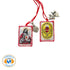 Red Scapular Sacred Heart of Jesus w/charms      (1" x 1.5")