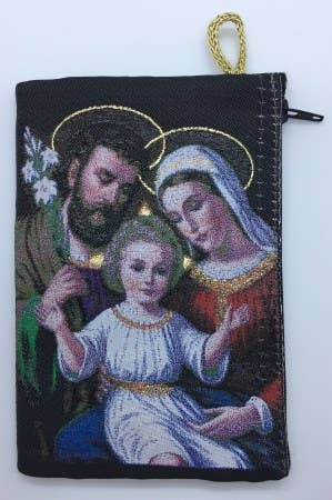 Small Rosary Pouch -The Holy Family   (3″ x 4″)