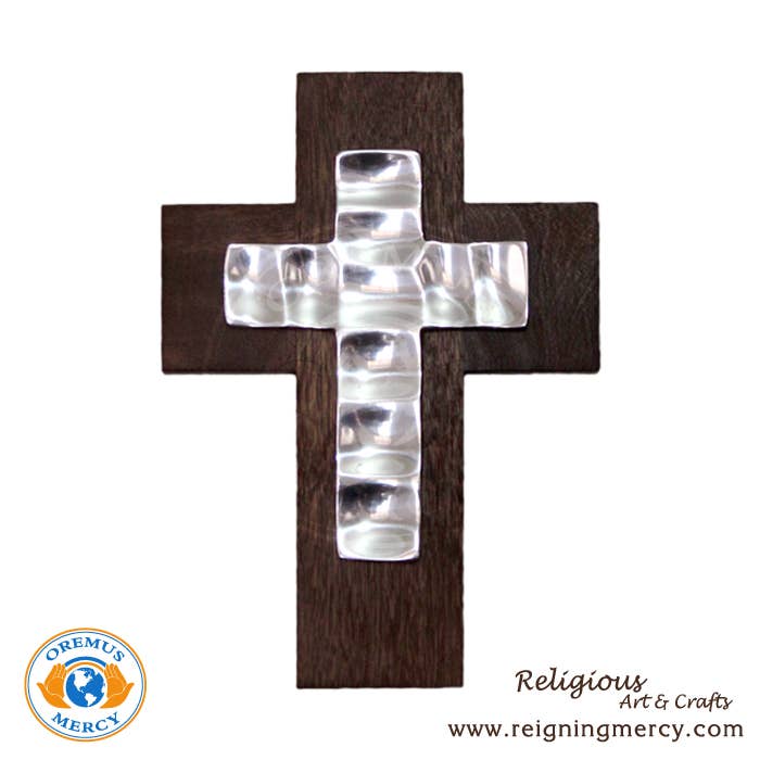 Pewter Wavy Cross                          (7.5″ x 5″)