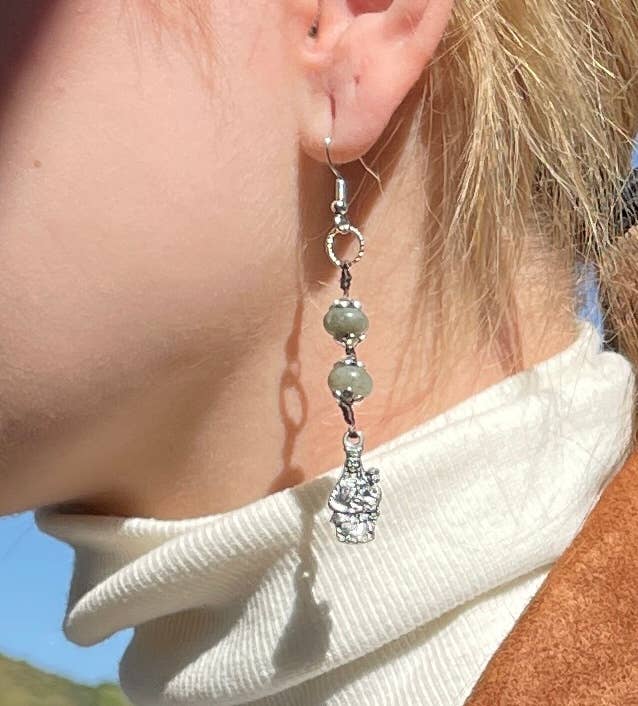 LABRADORITE Lady of Mt Carmel Earring Set