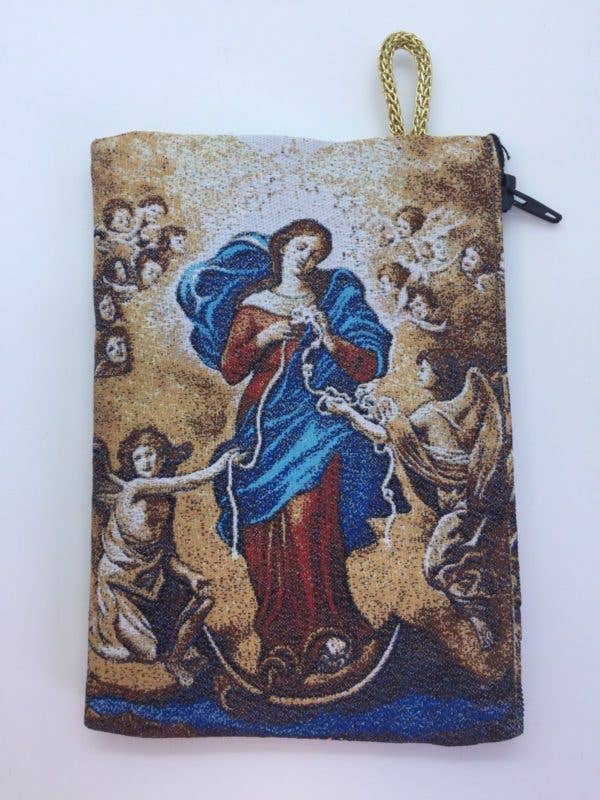 Small Rosary Pouch -Lady Undoer of Knots       (3″ x 4″)