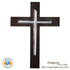 Slim Pewter Cross on Wood    (10″ x 7.5″)