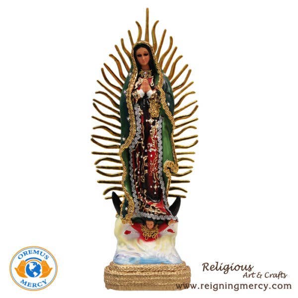 Virgin of Guadalupe Statue -Traditional          (24″ x 7")