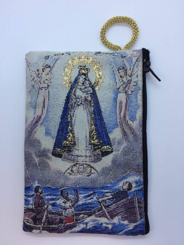 Small Rosary Pouch -Our Lady of Charity     (3″ x 4″)