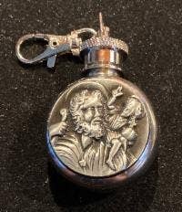 St. Christopher Round Flask            (1 oz)