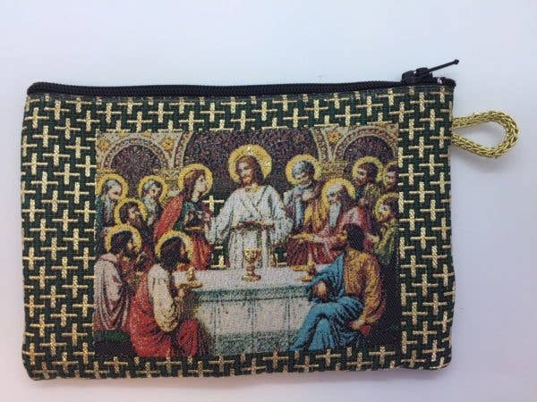 Small Rosary Pouch -Last Supper    (3″ x 4″)