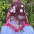 Mystic Rose Veil  -RED                  60" x 22"   (MOQ 1)