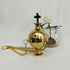 Brass Incense Burner with Chain  6"