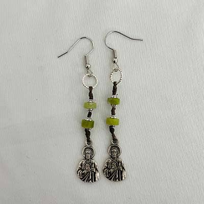 GREEN JADE St Jude Earring Set