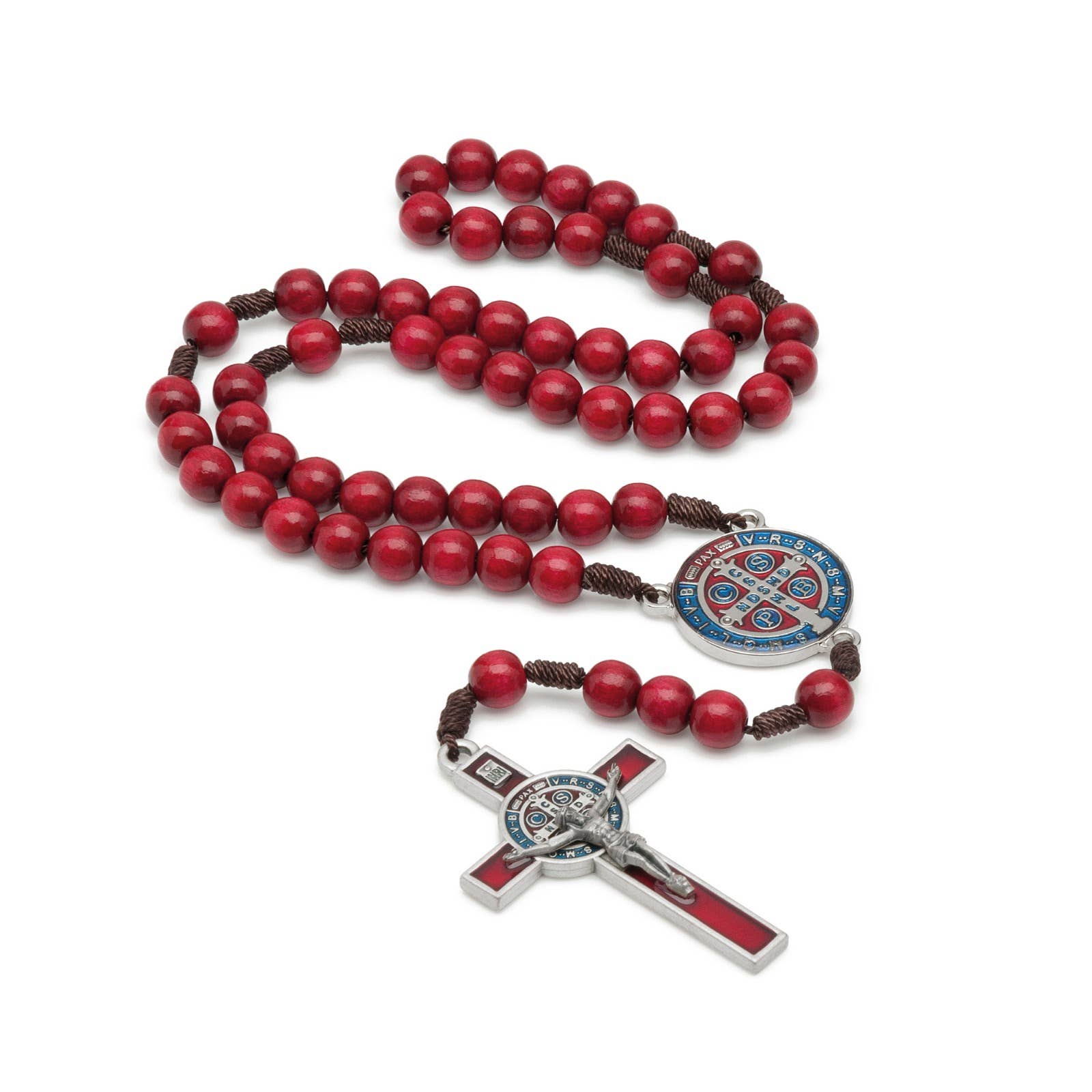 Saint Benedict Rosary (Red)