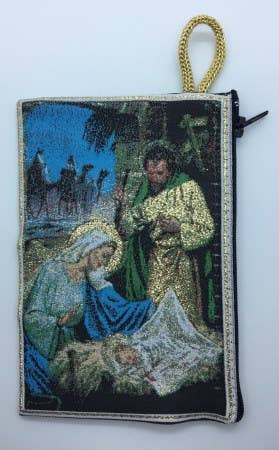 Small Rosary Pouch -The Nativity     (3″ x 4″)