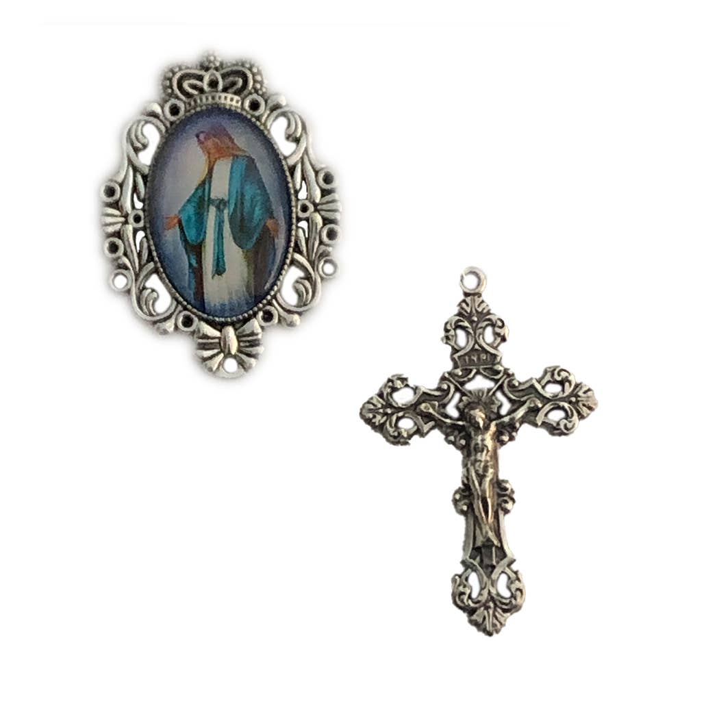 Immaculate Mary Rosary Center Set