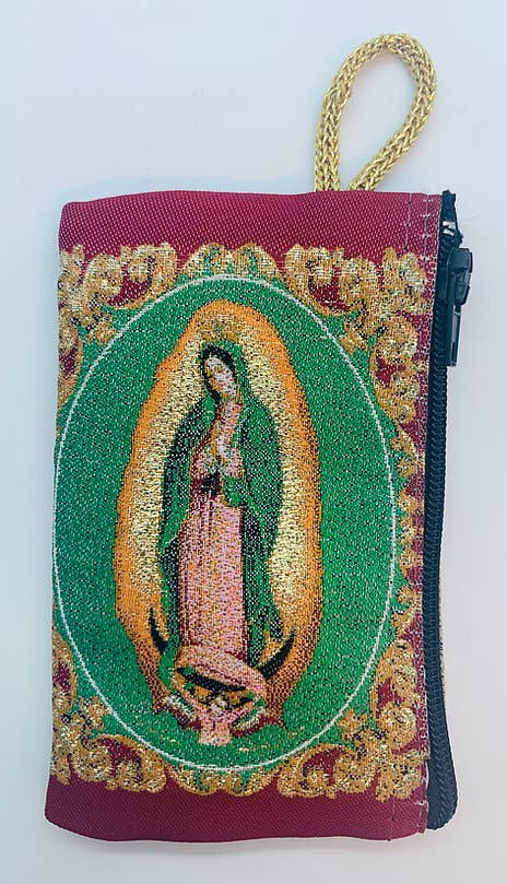 Our Lady of Guadalupe w/Red Background   (3″ x 4″)