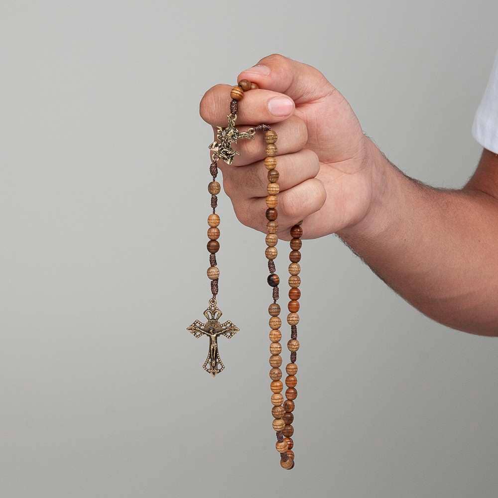 St Michael Wooden Rosary