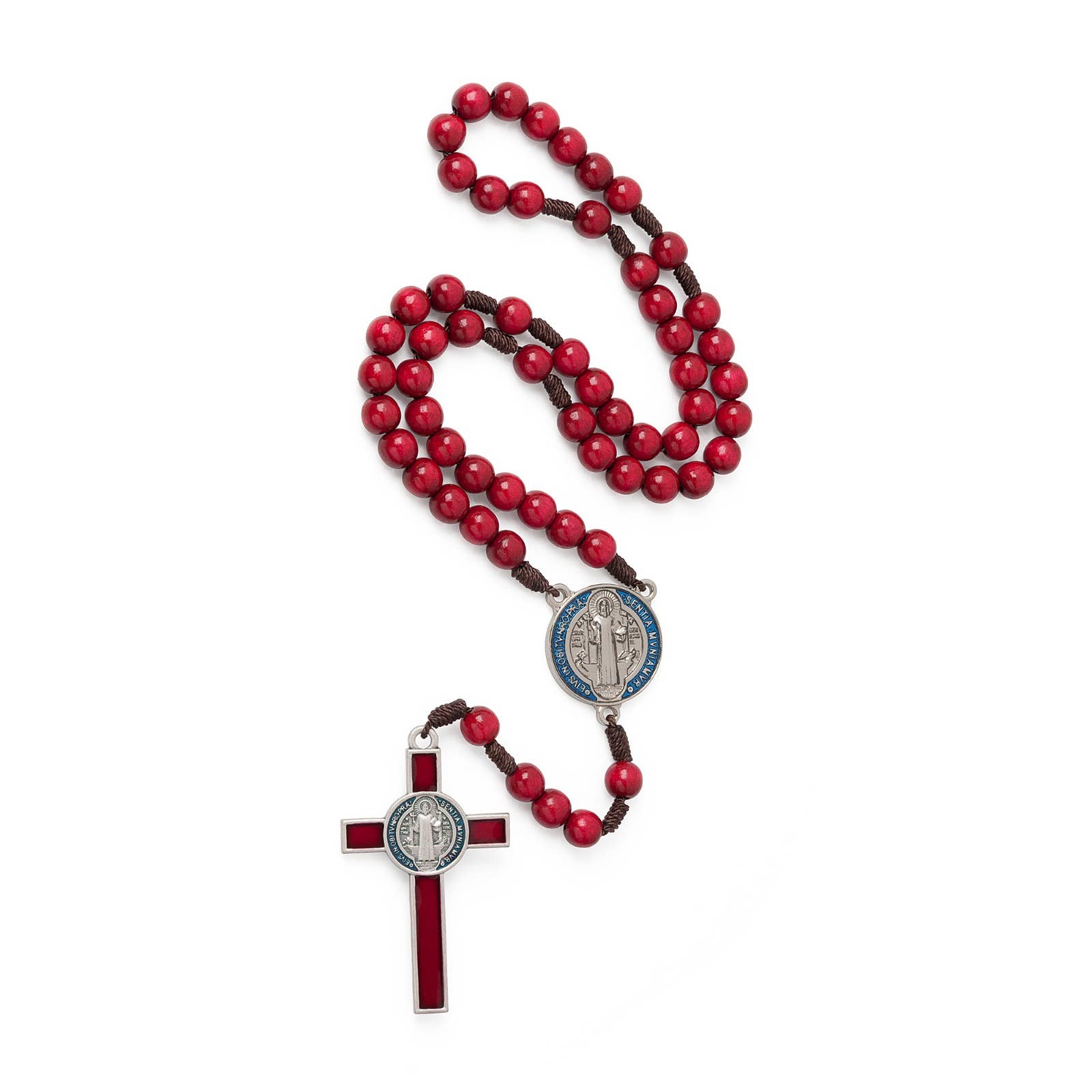 Saint Benedict Rosary (Red)