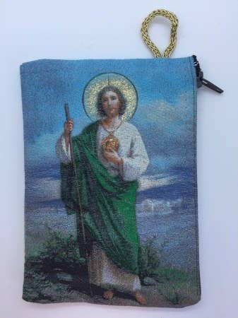 Small Rosary Pouch -St. Jude           (3″ x 4″)