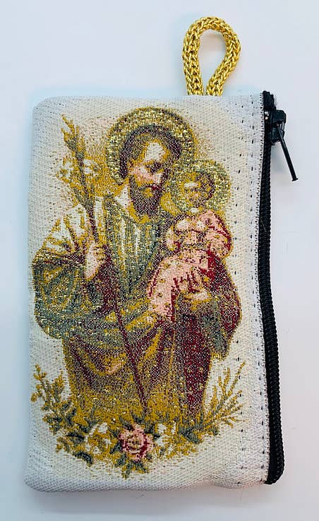 Small Rosary Pouch – St. Joseph    (3″ x 4″)