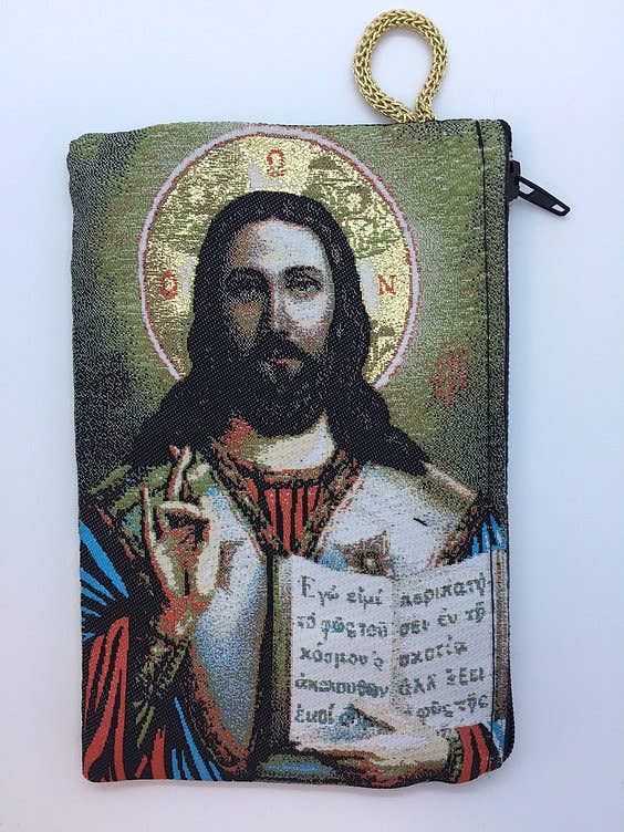 MD Rosary Pouch – Christ Teacher         (4" X 6")