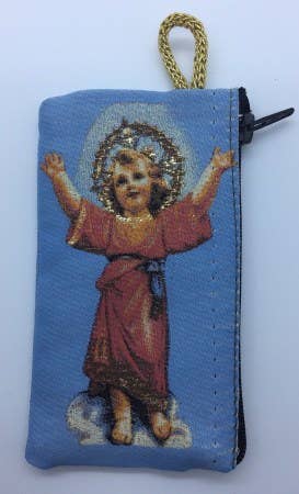 Small Rosary Pouch -Divine Child Jesus             (3″ x 4″)